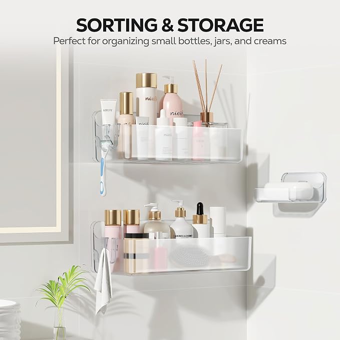 Nieifi Adhesive Shower Shelves, 3 Pieces - Image 9