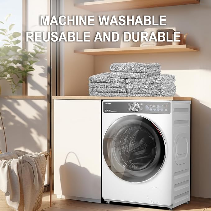 10 Pack Premium Washcloths, Highly Absorbent and Super Soft Face Towels | - Image 7