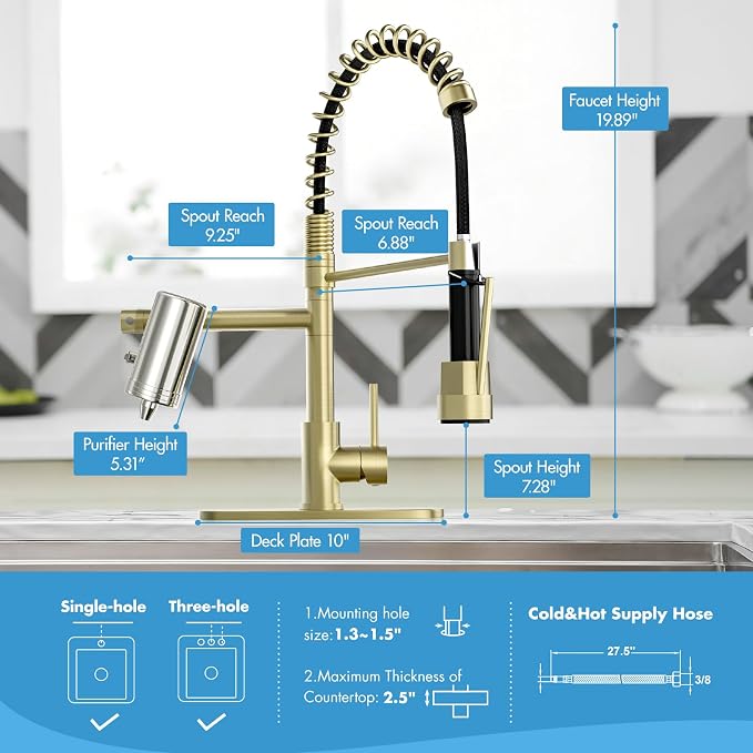 AIMADI Gold Kitchen Faucet - Image 7