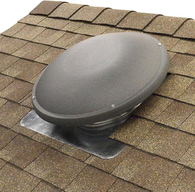 GAF Master Flow 1500 CFM Shingle Match Weathered Wood Roof Mount Attic Fan with Energy Cost Savings and High Airflow Capacity of Upto 1500 Cubic feet per Minute for Areas Upto 2800 Square feet