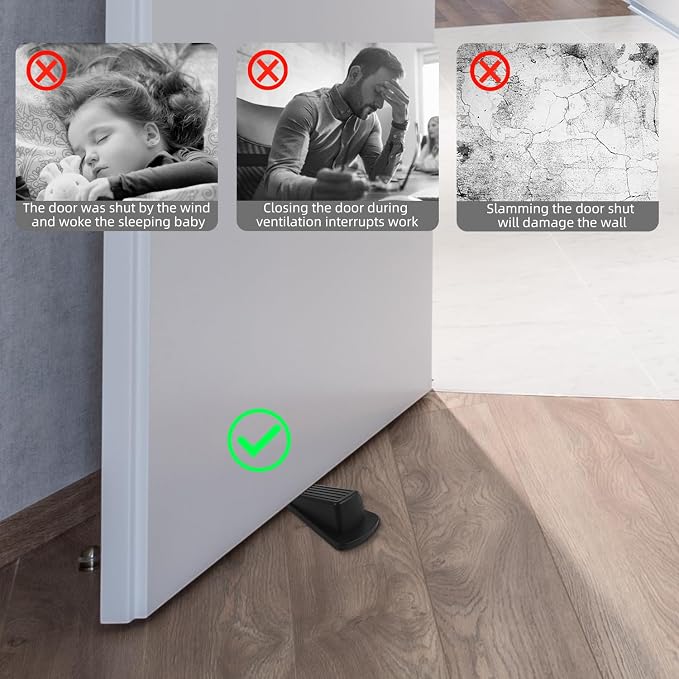 JZWBLILY Door Stoppers for Bottom of Door on Floor, Premium Rubber Door Stopper - Image 6