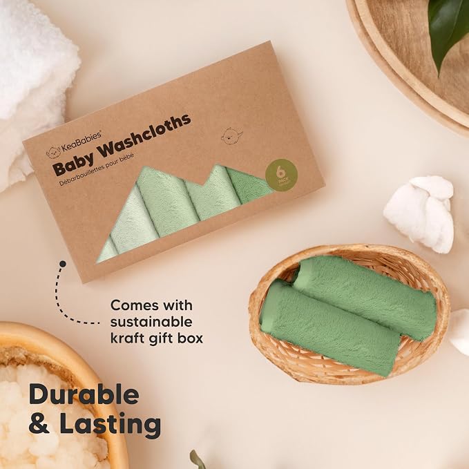6-Pack Baby Washcloths, Soft Absorbent Washcloths - Image 7