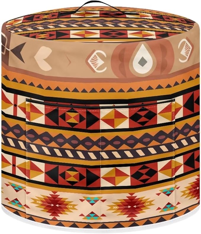 Flashideas Aztec Pressure Cooker Cover for Women Dust Protection Insulated Rice Cooker Cover Water Resistant Dust Cover with Pockets for Instant Pot 6 Quart Vintage Appliance Cover for Kitchen