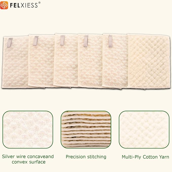 White Microfiber Scrubbing Pads, Non-Scratch - Image 8