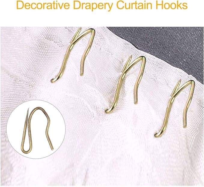 60 Pcs Metal Curtain Rings & Hooks Set, 30 mm Internal Diameter, Curtain Rod - Image 4