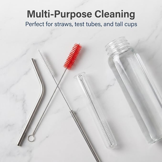 Straw Cleaner Brush, Reusable Metal Handles Straw Cleaner Brush Extra Long - Image 5