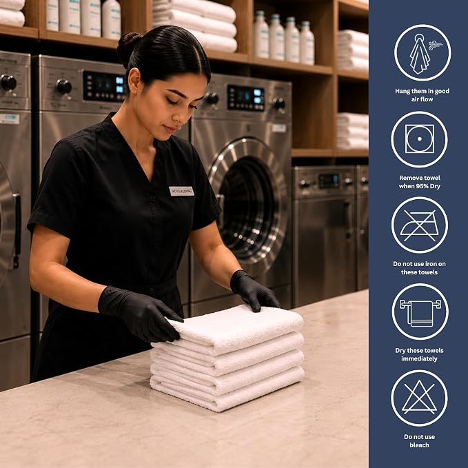 Bulk 72-Pack Professional Salon Spa & Wellness Towels, Not Bleach Safe - Image 5