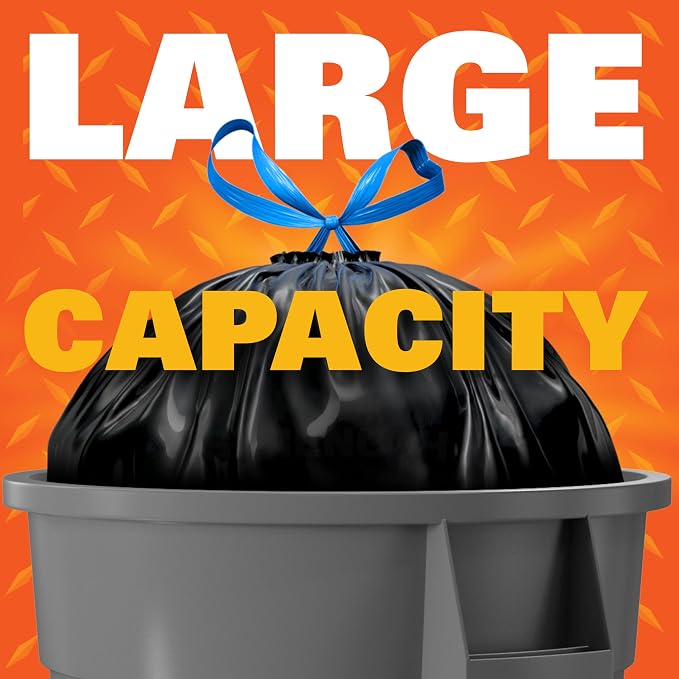 Hefty Strong 30 Gallon Trash Bags, Large Trash Bags 30 Gallon Size, Durable - Image 6