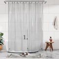 Barossa Design Clear Black Long Shower Curtain Liner 72x78 by BarossaDesign