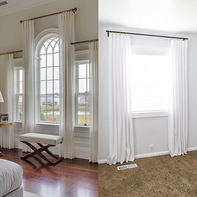 42 Pack Curtain Rings with Clips 1.26" Interior Diameter, Metal Drapery Ring - Image 4