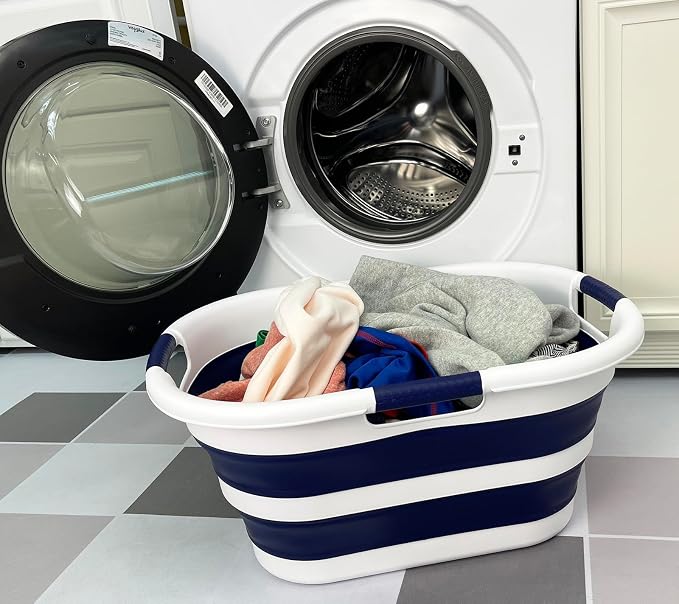 SAMMART 40L Collapsible Plastic Laundry Hamper - Image 2