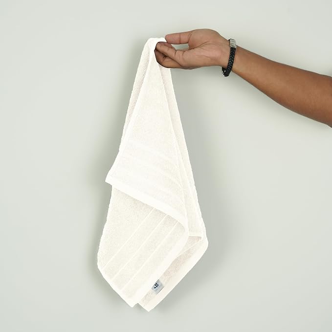 6 Piece Hand Towels Set 16 x 28 Inches, Cream | 100% Cotton, Lighter Weight - Image 7