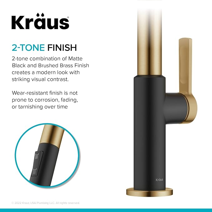 KRAUS Oletto High-Arc Single Handle Pull-Down Kitchen Sink Faucets in Brushed - Image 6
