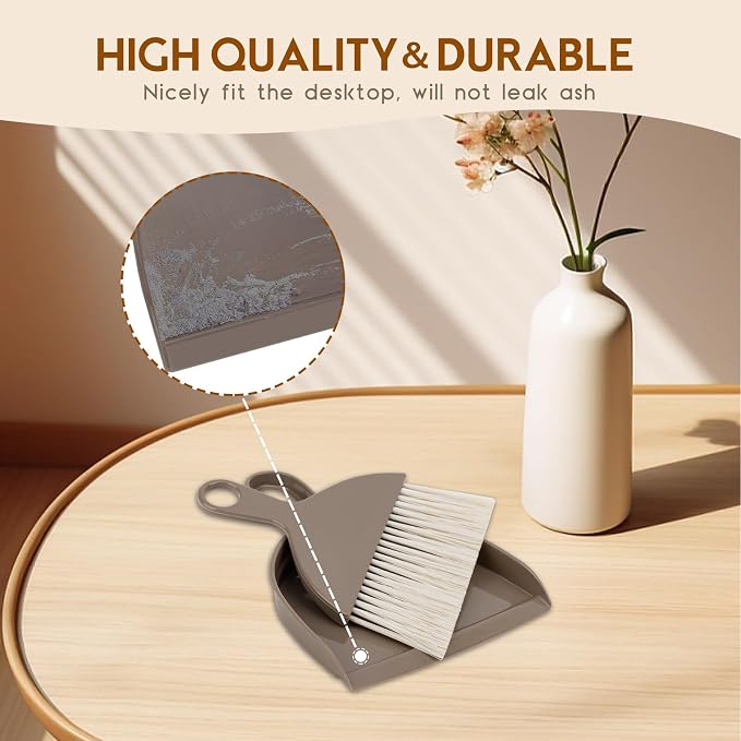 THINKLEARN 2PCS Small Dust Pan and Brush Set, Mini Broom Dustpan Kit - Image 3