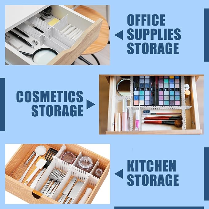 15 Pcs 5.12 Tall Drawer Divider Adjustable Drawer Organizer - Image 6