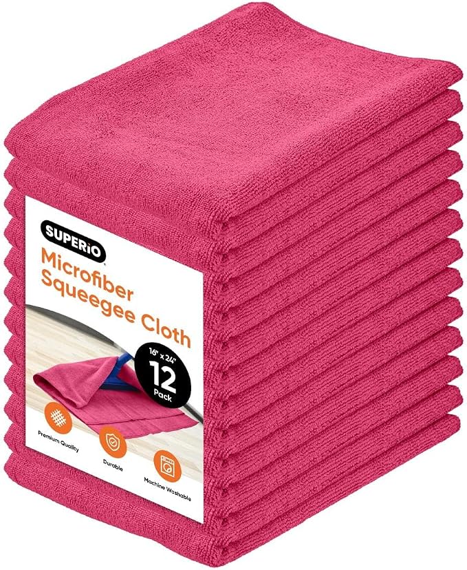 Superio Microfiber Squeegee Mopping Towel Extra Large Miracle Cloth 16"x 24" by Superio