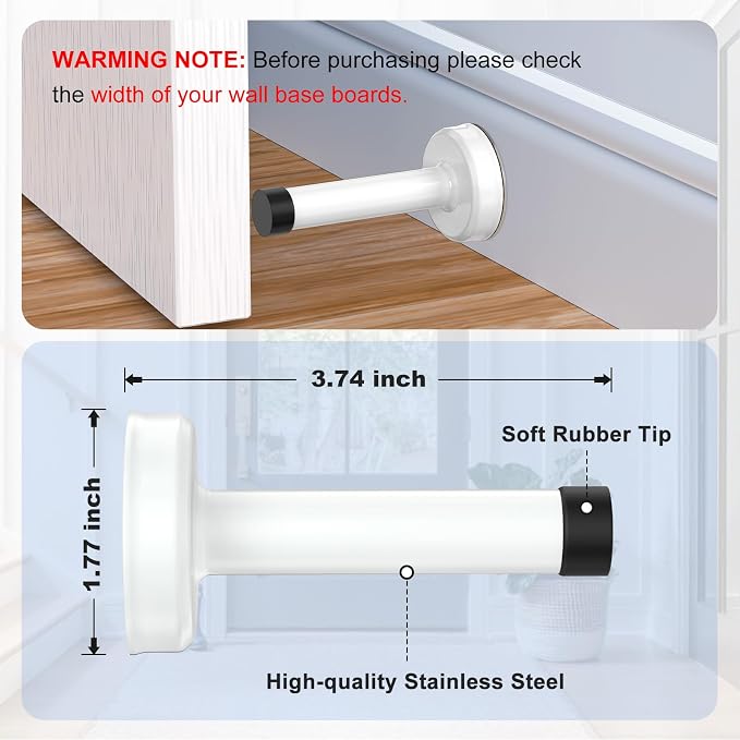 Door Stopper, No Drilling Wall Protection - Image 3