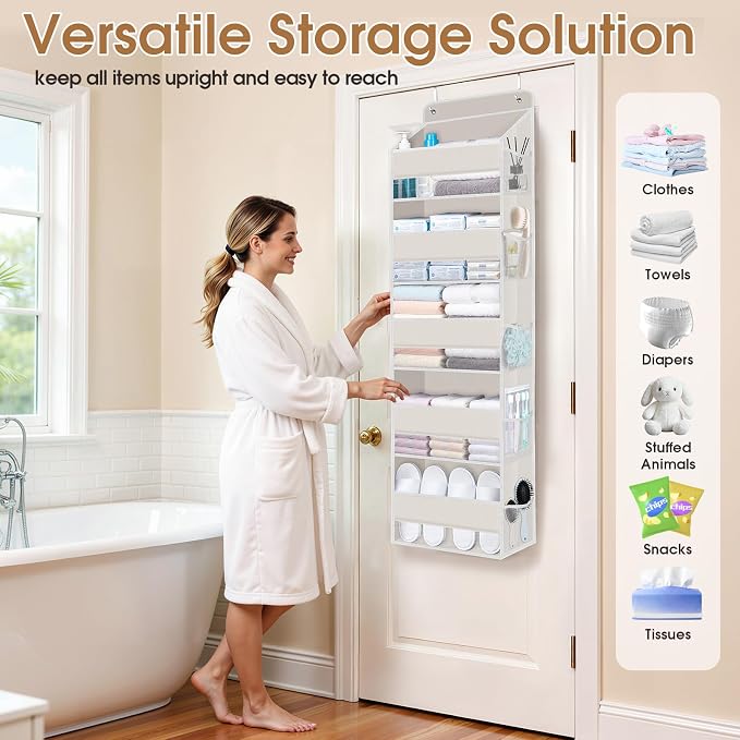 Over The Door Organizer Storage behind Door Hanging Organizer - Image 7