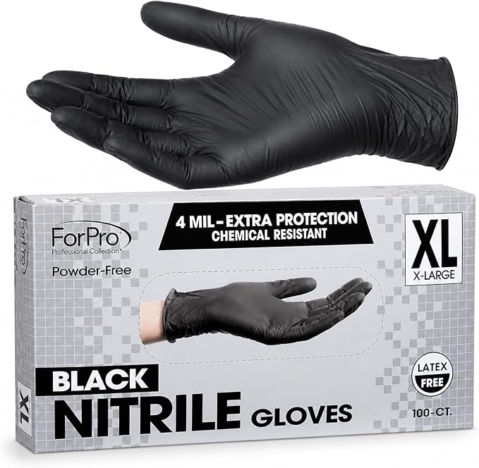 ForPro Disposable Nitrile Gloves, Chemical Resistant, Powder-Free, Latex-Free - Image 2