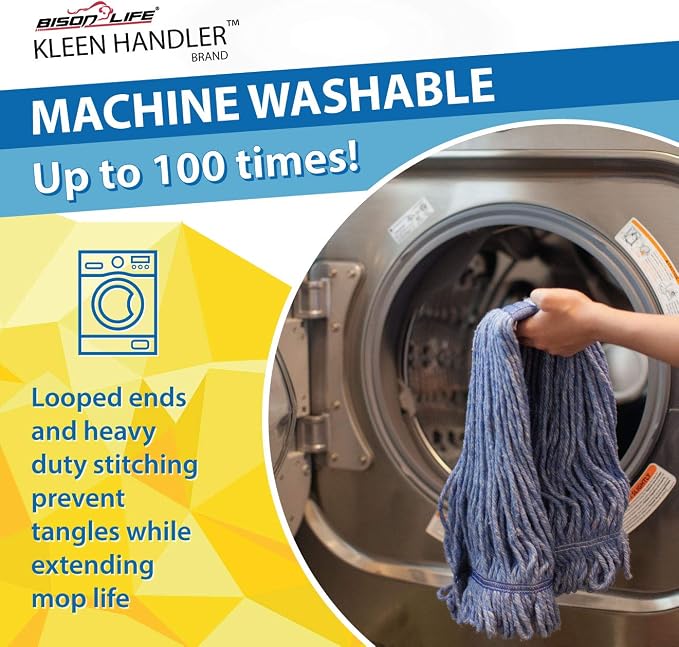 KLEEN HANDLER Heavy Duty Commercial Loop End Mop Head Replacement, 1 Pack - Image 3