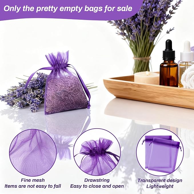 Sukh 50 Lavender Sachet Bags Empty - Image 3