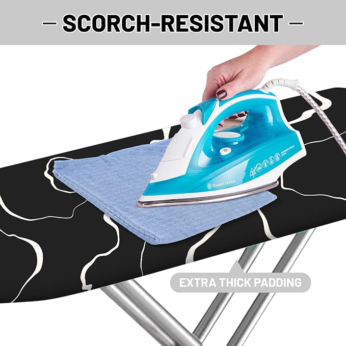 Extra Thick Ironing Board Cover and Pad, 15x54 Ironing Board Cover, Resist - Image 4