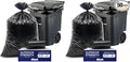 Plasticplace 64-65 Gallon Black Trash Bags, Heavy Duty Toter Can Liners by Plasticplace