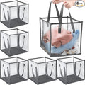 Zopeal 6 Pack Collapsible Mesh Laundry Basket, Single-layer | 13 Inch Square by Zopeal