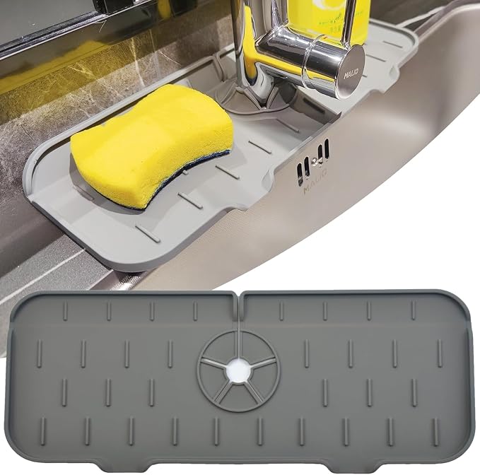 Kitchen Sink Splash Guard Silicone Faucet Mat by Gosmol