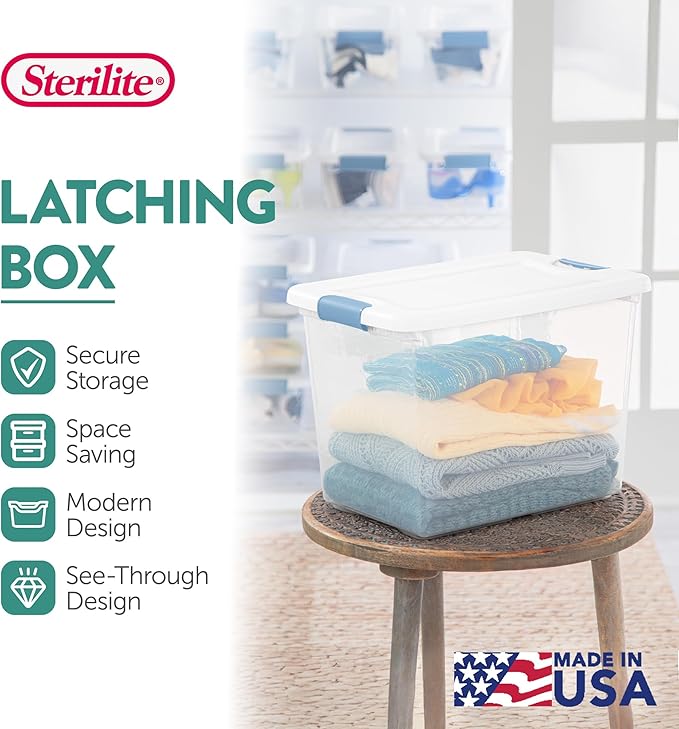 Sterilite 25 Quart Latching Box, 6 Pack - Image 3