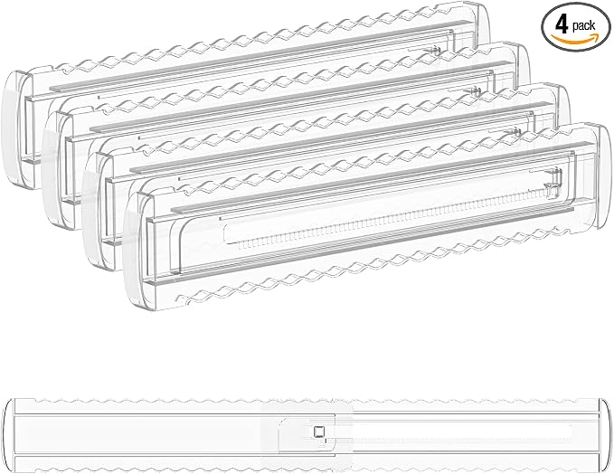 4 Pack 2.36" High Shallow Drawer Dividers, 12.5"-21.3" Expandable | Adjustable by Unknown