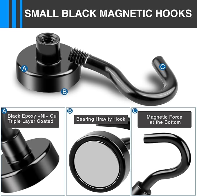 LOVIMAG Magnetic Hooks for Cruise Essentials 2026 Cabins Door 12 Pack-30LBS - Image 5