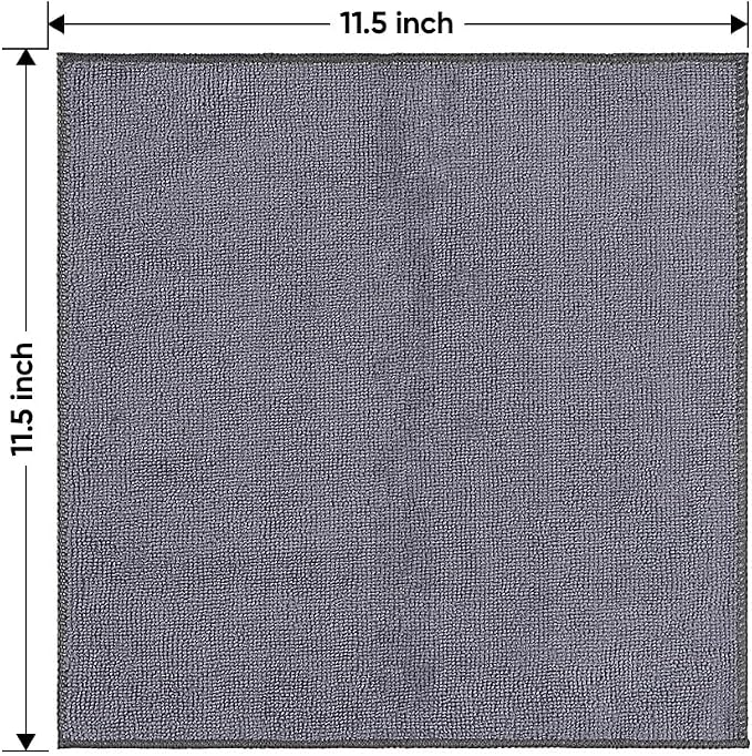 HOMEXCEL Grey Microfiber Cleaning Cloth 20 Pack 11.5 x 11.5 inch Microfiber - Image 7