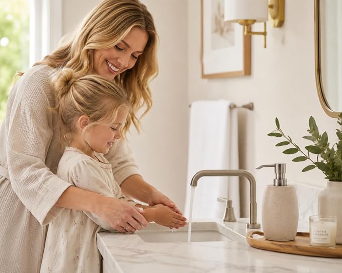Clasin Home Sandstone Textured Resin Soap Dispenser - Image 8