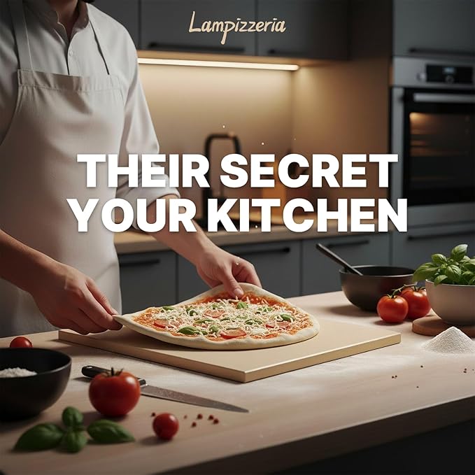 Large 16"x14" Pizza Stone for Outdoor Cooking, Grill & Camping Cordierite Baking Stone with Non-Slip Handles High Heat Resistance