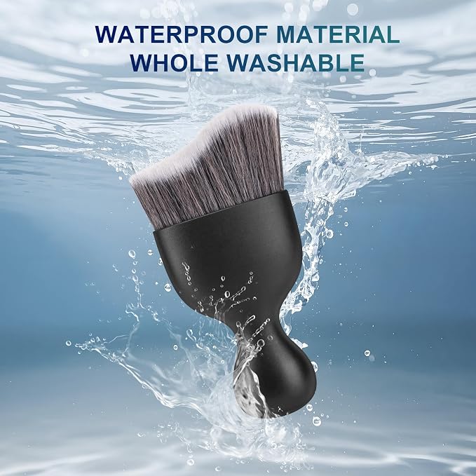 Amrules 2 Pcs Car Interior Detailing Brush Cleaning Tools, Dark Gray | Soft - Image 5