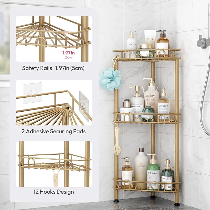 SWTYMIKI Standing Shower Caddy Corner - Image 4