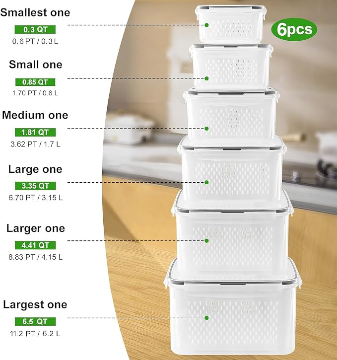 Fruit Storage Containers for Fridge - Image 2