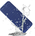 ZLR Small Dish Drying Mat for Kitchen Counter, Midnight Blue | Narrow Silicone by ZLR