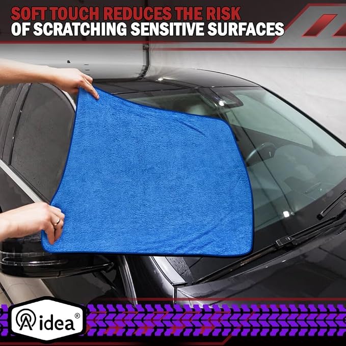 AIDEA Microfiber Towels for Cars-2PK, Large Professional Car Drying Towel - Image 5