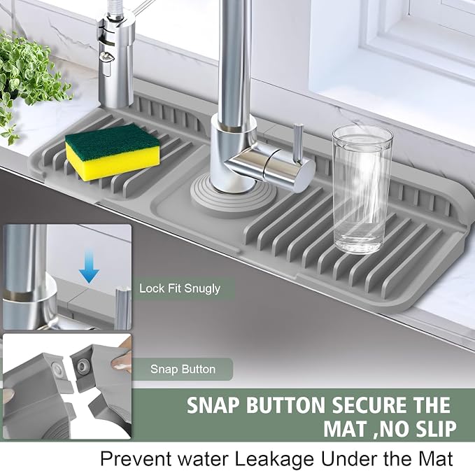 14.6-Inch Kitchen Sink Splash Guard Mat | 7° Slope - Image 2