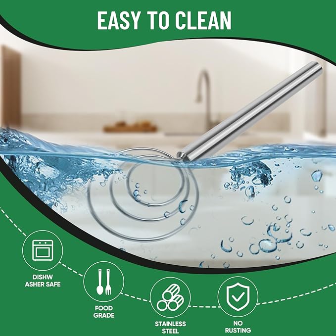 Danish Dough Whisk Stainless Steel Hook Dutch Bread Mixer Hand Tool for Sourdough Baking Making Blending Pastry Pizza