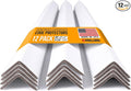 48" x 2" x 2" Reinforced Cardboard Edge Protectors, White (Pack of 12) – 0.225" Thick Extra Heavy-Duty Cardboard Corner Protectors – American Quality V-Board Pallet Edge Protectors