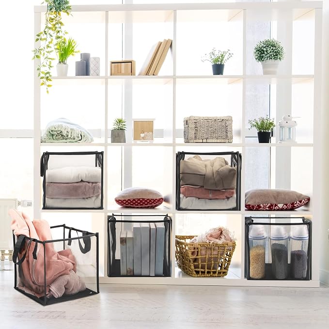 Zopeal 1 Pack Collapsible Mesh Laundry Basket, Single-layer | 13 Inch Square - Image 6