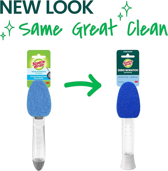 Scotch-Brite Zero Scratch Dishwand, 1 Wand | Dishwasher-Safe Scrub Wand - Image 2