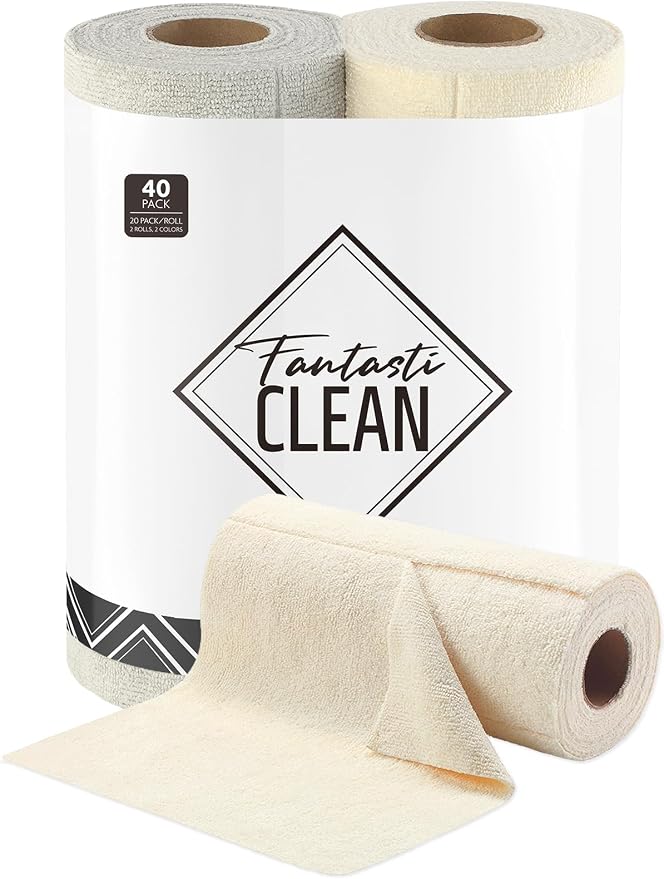 Fantasticlean Kitchen Towels Roll, 40 Sheets by Fantasticlean