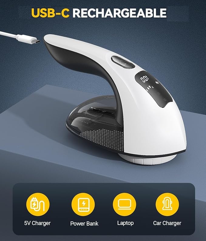 Ruidla Rechargeable Fabric Shaver and Lint Remover, 3-Speed Adjustable | - Image 6