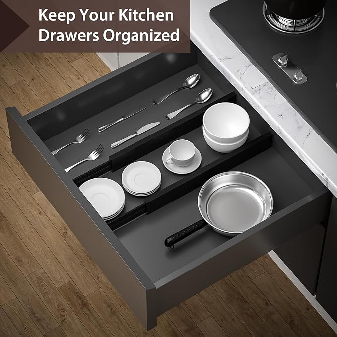 4 PCS Drawer Divider, Expandable Separators - Image 4
