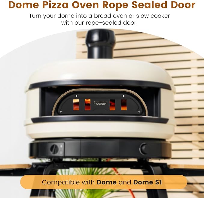 Dome Pizza Oven Door with Rope Seal, Sliding Vent Control, Compatible with Gozney Dome and Dome S1,Specifically Designed for Dome Ovens