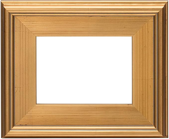 Creative Mark Plein Air Style Frame, Hand Leafed Gold, 6x8-2.75" Wide Moulding with 1/2" Rabbet Depth, Open Back W/O Glazing, Museum Quality, For Art Panels, Stretched Canvas, Pictures & More